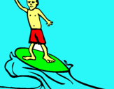 Dibuix Surfista pintat per gregorio
