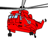 Dibuix Helicòpter al rescat  pintat per andreu