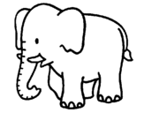 Dibuix Elefant bebè pintat per sarthd