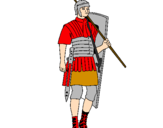 Dibuix Soldat romà  pintat per Arnau Pérez Caparrós