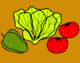 Dibuix Verdures pintat per LAIA
