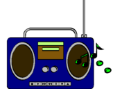 Dibuix Radio cassette 2 pintat per 4t A