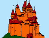 Dibuix Castell medieval pintat per Oriol Creus 