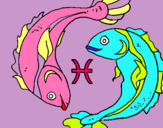 Dibuix Peixos pintat per Mariona