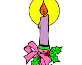 Dibuix Espelma de nadal pintat per ivet