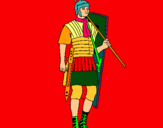 Dibuix Soldat romà  pintat per lluc.s.v