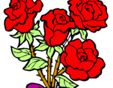 Dibuix Ram de roses pintat per meritxell