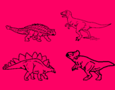 Dibuix Dinosauris de terra pintat per anònim