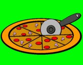 Dibuix Pizza pintat per marta
