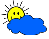 Dibuix Sol i núvol pintat per julia