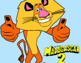 Dibuix Madagascar 2 Alex pintat per lluc