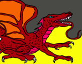 Dibuix Drac rèptil pintat per gerard  macià