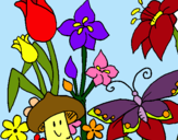 Dibuix Fauna i flora pintat per m
