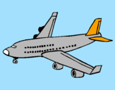 Dibuix Avió de passatgers  pintat per arnau