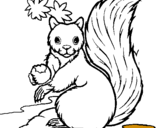 Dibuix Esquirol pintat per marta
