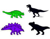 Dibuix Dinosauris de terra pintat per MARTÍ