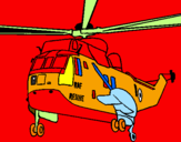 Dibuix Helicòpter al rescat  pintat per IKER