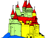 Dibuix Castell medieval pintat per MARINA