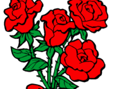 Dibuix Ram de roses pintat per wilmary tu nena latina