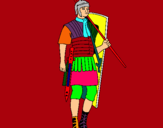 Dibuix Soldat romà  pintat per oscar  10