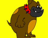 Dibuix Bulldog anglès  pintat per PAU BEDMAR