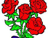 Dibuix Ram de roses pintat per laura