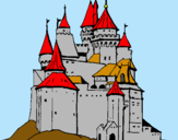 Dibuix Castell medieval pintat per jana