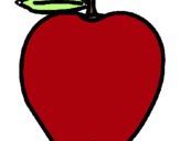 Dibuix poma pintat per pilar