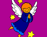 Dibuix Angelet pintat per angel