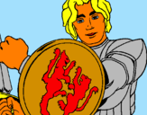 Dibuix Cavaller amb escut de lleó pintat per judit ferrer