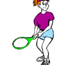Dibuix Noia tennista pintat per lpep
