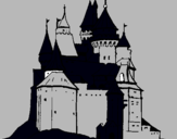 Dibuix Castell medieval pintat per ww