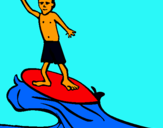 Dibuix Surfista pintat per eugenio