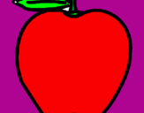 Dibuix poma pintat per nadia