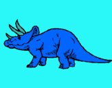 Dibuix Triceratops pintat per arc