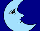 Dibuix Lluna pintat per Alba Anta Orta