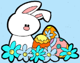 Dibuix Conillet de Pasqua pintat per aroleta