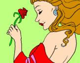Dibuix Princesa amb una rosa pintat per [...CaRlA...]