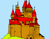 Dibuix Castell medieval pintat per ARNAU MONASTERIO