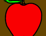 Dibuix poma pintat per judit