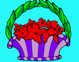 Dibuix Cistell amb flors 4 pintat per sonia 3rb Salvador  Espr 