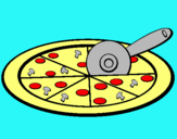 Dibuix Pizza pintat per guido