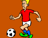 Dibuix Jugador de futbol  pintat per CARLA RASET MURTRA