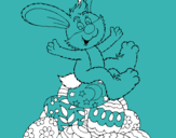 Dibuix Conill de Pasqua pintat per ,hdbgbd
