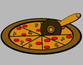 Dibuix Pizza pintat per antonela