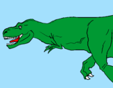 Dibuix Tiranosaure rex pintat per trianosaure