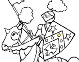 Dibuix Cavaller a cavall pintat per Bernat