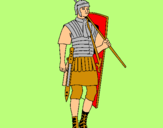 Dibuix Soldat romà  pintat per alonso
