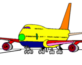 Dibuix Avió en pista  pintat per Baby  joe