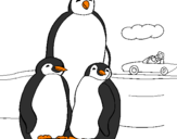 Dibuix Família pingüí  pintat per  in